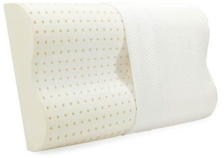 Aurora Bedding Cuscino Cervicale per Dormire in Memory Foam Forato a Doppia Onda Traspirante Rinfrescante, 41x72x11/13cm