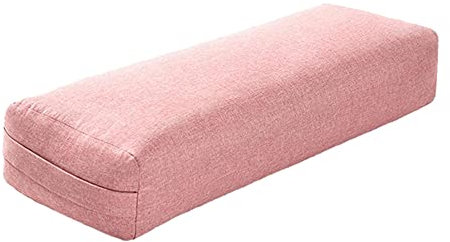 Graootoly Yoga-Kissen, weiches, waschbares Polyester, rechteckig, tragbar, Yoga-Nackenrolle, Schlafkissen, Rosa