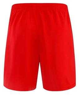 Stolpyzh Kids Shorts Boys Gym Football Sports Running School PE Training Short Activewear Breathable Quick Dry(Dark Red, 6-7 Years)