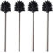 4 Stück Wc Bürste Schwarz, Toilettenbürste Schwarz Mit 8.5 cm Durchmesser, Klobürste Edelstahl, Klobürste Ersatz Mit Edelstahlstiel, Wc Bürste Abnehmbare Bürstenköpfe