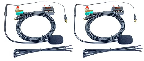 Oikabio Lot de 2 microphones mains PTT 8 broches pour radio ICOM IC2200H IC-2200H IC2720 IC-2720 IC2820 IC-2820 IC2730 IC-2730