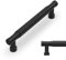 Amerdeco 10 Pack 5 Inch(128mm) Matte Black Cabinet Pulls Knurled Kitchen Cabinet Handles