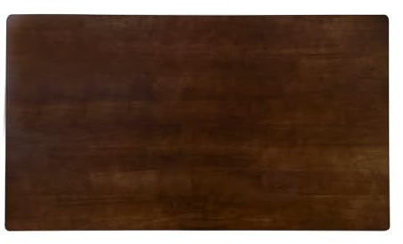 Qlly Square skrivbordsskiva i massivt trä, allt-i-ett ersättningsskrivbord, universell bänkskiva för bord och arbetsplatser, (mörk valnöt, 100 x 60 cm)