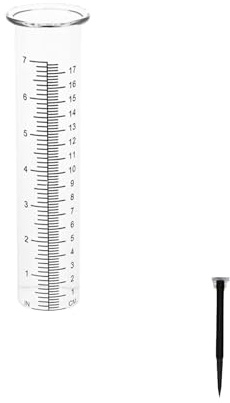 Will Like Confezione di Ricambio per pluviometro, pluviometro per Uso Domestico, pluviometro per Esterni in plastica, Adatto per la misurazione delle precipitazioni in Giardino (2, Trasparente)