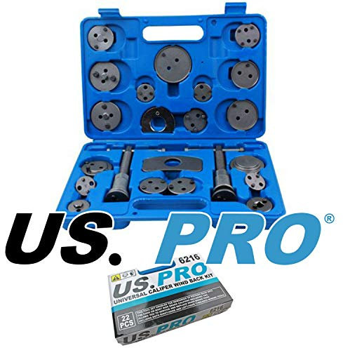 US PRO 22pc Universal Brake Piston Caliper Wind Back Tool Kit 6216