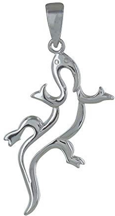 LES POULETTES BIJOUX - Pendentif Argent 925 Rhodié Salamandre Ajourée