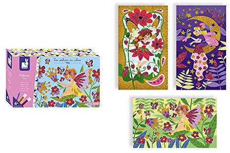 Janod - From 4 years old - Creative Kit - Fairy Glitter - Les Ateliers du Calme - Creative Leisure - Dexterity and Concentration - J07806