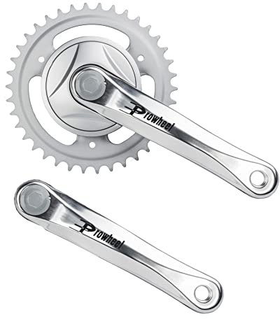 Unbekannt Kettenradgarnitur 38 Zähne 1-Fach, 170 mm Kurbel, Silber