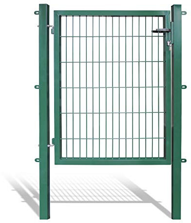 Koll Living Garden Gartentor für Stabmattenzaun, HxB: 120x100 cm, RAL 6005 grün - 200x50 mm Maschung - inkl. 60x40 mm Pfosten & Befestigungsmaterial - Schlüssel in dreifacher Ausführung