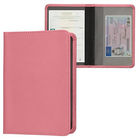 kwmobile Fahrzeugschein Hülle mit Kartenfächern - Kunstleder Hülle Fahrzeugschein Mappe - Tasche Etui für Kfz Zulassungsbescheinigung Führerschein Ausweis Kartenhüllen