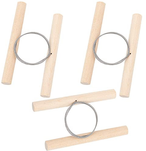 GORGECRAFT 3pcs Coupe-Argile Fil d'acier Fil d'argile Outil de Coupe Poignées en Bois Fromage Pâte à Modeler Ligne de Boue Poterie Outils de Coupe pour Artistes Céramique