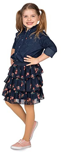 looksy Mädchen Feste Strumpfhose 40 DEN Blickdichte weiche Mikrofaser Kinderfußstrumpfhose Lässige Tanzschule Ballett, Natural 122-128 cm