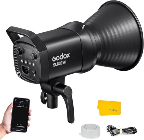Godox SL60IIBi SL60II-Bi LED-videolampa, integrerad 11 FX LED-projektor, dubbel färgbelysning för intervjuer, produkter, porträtt, stilleben, videokontakt (SL-60W uppgraderad)
