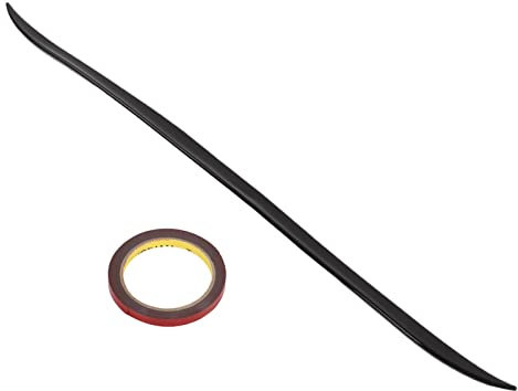 Spoiler Bagagliaio, Spoiler Bagagliaio Posteriore Auto Gomma Nera Lucida 120x4cm 47.2x1.6in Universale Con Adesivo Laterale Universale Spoiler Bagagliaio Universale per Auto