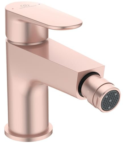 Ideal Standard BD716RO Cerafine O Bidetarmatur mit Push-Open-Ventil (Ablaufgarnitur), Ausladung 13,2 cm, Rosé