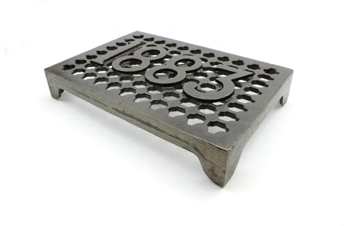 Oakcrafts - Antique Cast Iron Double Victorian Style 1883 Air Brick - 240mm x 160mm