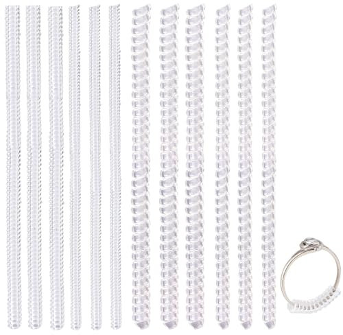 12pièces Ajusteur de Taille de Bague (4 Tailles), Ajusteurs Invisibles pour bagues Ring Sizer, Réducteurs Resizer de Bagues, Ajusteur Bague Invisible Reducteur Bague pour Silicone Bague Libre Spirale