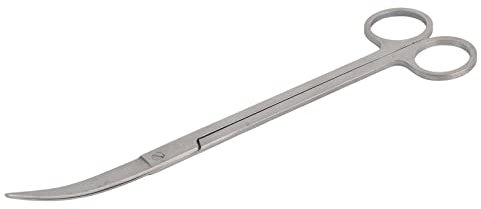 Ciseaux Professionnels Pl en Acier Inoxydable, pour Poisson Rium, Outil de Mming Polyvalent avec Design Omic et S, 1 Pièce (Cisaille courbe 25cm)