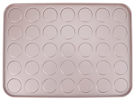 QANYEGN Macaron-bakplåt, multifunktionell Macaron-muffinspanna, ugnsbakplåt för hemköksbageri (35-delad macaron bakform)