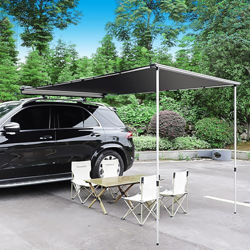 CLLXDZ Autozelt, Vorzelt für SUV, Ausziehbare Ripstop-Auto Zelt mit UPF50+-Schutz, Verstärkte Scharniere und Stangen, für Jeep/SUV/LKW/Van(150x250x200cm)