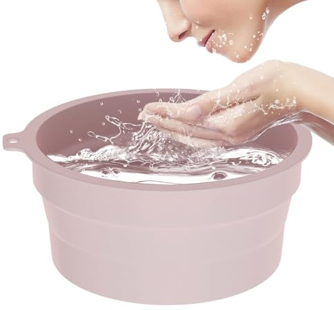 Cooling Basin - Silicone Face Bowl, Ice Tray | Space Saving Beauty Gadget, Indoor Outdoor Care Foldable with Cold Bath Compresses, Comfort Wash for Adults Men Women