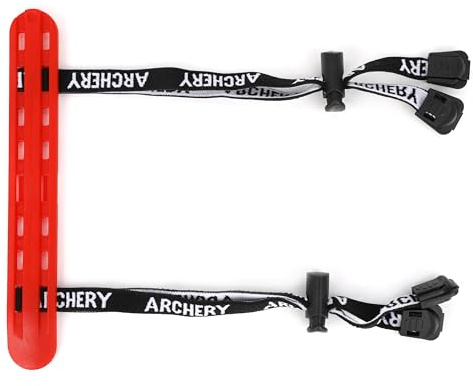 SHARROW Protector de brazo ajustable de plástico con arco para antebrazo, equipo de protección seguro HB101 para jóvenes y adultos, práctica de tiro al blanco (rojo)