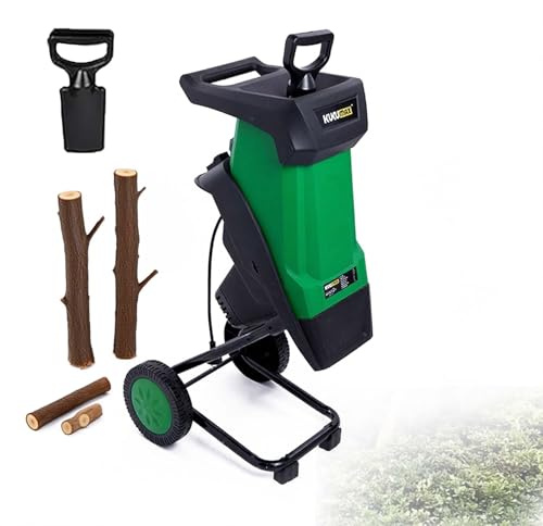 EPIKNOWEE Trituradora Eléctrica de Jardín y Astilladora de Madera con Bolsa de Recogida 50L, Astilladora de Árboles de Alta Potencia Corta Ramas de 40mm, Maneja Ramas, Hojas y Residuos Duros
