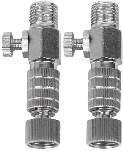 JOINPAYA Adattatore Aerografo Valvola Controllo Flusso Aria Raccordo Rapido Compressore Aria 2 Pezzi per Kit Aerografo Accessorio per Pittura e Modellismo Connessione Sgancio Rapido
