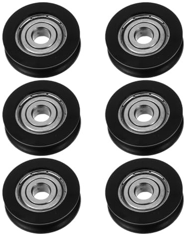 CHILDWEET 6 Poleas de Nylon y Diseño Versátil para Puertas Correderas de Armario Reducción de Pack de 6 Unidades y Ventanas de Aleación de para Herrajes de Muebles