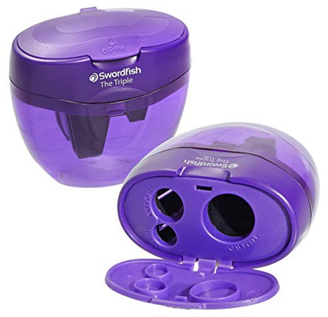 Swordfish The Triple 3 Hole Bleistiftspitzer - lila 1 Stück