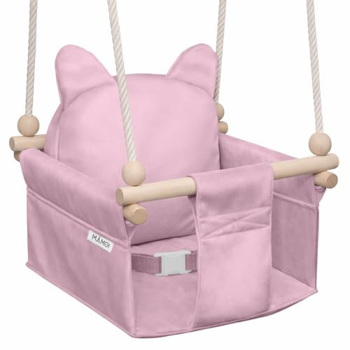 MAMOI Balançoire bébé avec Harnais de sécurité – balançoire pour Enfants de 6 à 36 Mois, Max. 20 kg, Usage intérieur