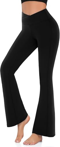 Women’s Bootcut Yoga Pants - Flare Leggings for Women High Waisted Crossover Workout Lounge Bell Bottom Jazz Dress Pants