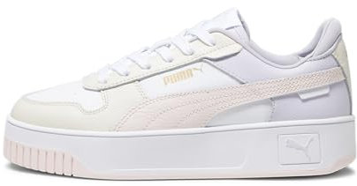 PUMA Damen Carina Street Sneaker, White Frosty Pink Alpine Snow, 37.5 EU