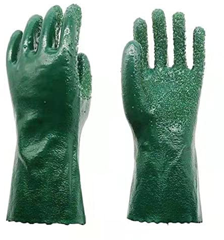 Gants de Épluche Pommes de Terre et Légumes - Nettoyants en Latex pour Fruits, Échelles de Poisson - Non-slip Outils de Cuisine (Vert)