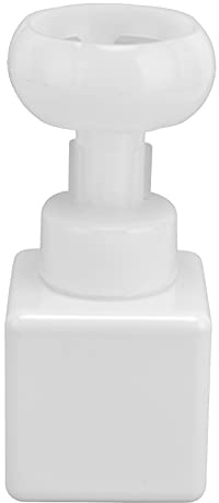 Dispensador de jabón espumoso, botella espumosa en forma de flor, botellas de bomba recargables para ducha, jabón de manos espumoso, botella reutilizable de 250 ml (realmente blanco)