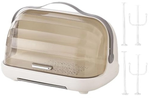 Generisch Soporte seco para biberones – Almacenamiento a Prueba de Polvo | de Soporte para Botellas de Lactancia, con una Tapa, para Cocina, Comedor, salón, Dormitorio, Viajes