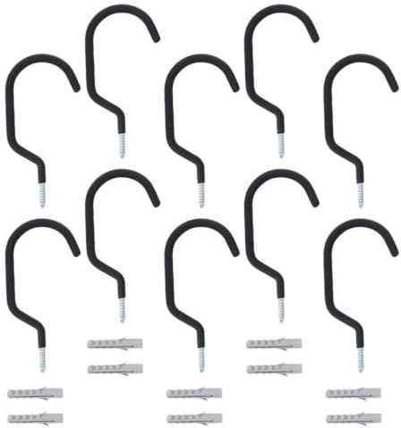 LIFKICH 10pcs Black Iron Bike Wall Mount Hanger for Garage Storage