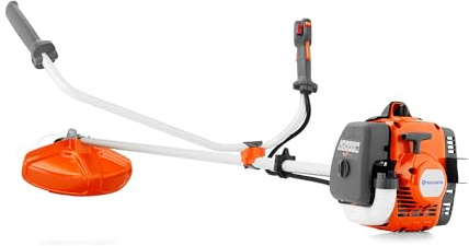 Husqvarna 129R Benzin-Freischneider – 27,6-cm³ Zweitaktmotor, Trimmerkopf & Grasschneidmesser inklusive, Zweihandgriff und Doppelgurt für anspruchsvolle Räumarbeiten im Garten