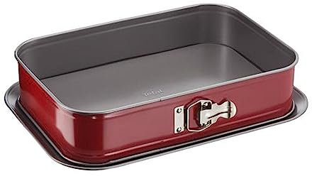 TefalJ 1640514 Delibake Plat A Four A Charnière 36x24cm Acier Rouge Carbone