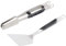 Everdure by Heston blumenthal Premium Grillbesteck I 2-teiliges Besteckset bestehend aus Grillzange + Grillwender I Grillzubehör aus gebürstetem Edelstahl mit Softgriff & Aufhänger