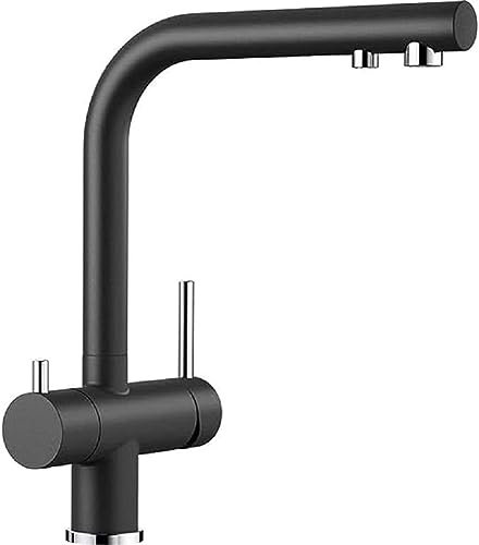 BLANCO FONTAS II Filter | Kitchen Mixer tap in Anthracite | High-Pressure | Non-Return Valve | Ceramic Cartridge | Assured Water Quality & Water-Saving | Separate Filter Required | [16x25.3x30 cm]