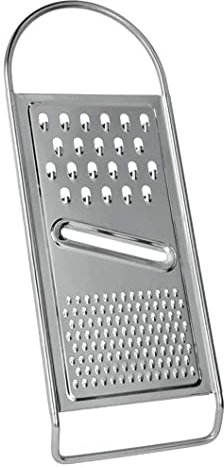 EUROXANTY® Grattugia in metallo | Grattugia per formaggio | Mandolina di verdure | Grattugia per zenzero | 4 modalità di taglio | Con manico per tenere | Grattugia da 21 cm