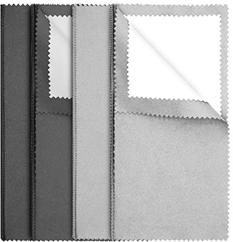 4 Pcs Chiffon de Polissage pour l'argent, Chiffon de Nettoyage pour Bijoux en Argent Double Face, Chiffon de Polissage pour Bijoux en Argent Sterling, Or et Platine