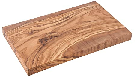 MOHA 24 Tabla de madera de olivo, tabla de cortar, tabla de madera, tabla de desayuno, tabla de carne rectangular (20 x 15 cm)