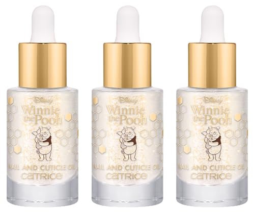Catrice Disney Winnie the Pooh Nail and Cuticle Oil, Nagelöl, Transparent, feuchtigkeitsspendend, reparierend, mit Ölen, acetonfrei, vegan, ohne Mikroplastikpartikel, ohne Parabene, 3er Pack (3x8ml)