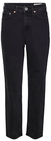 VERO MODA VMTESSA HR Mom Jeans RA128 GA Noos, Denim Nero, 28W x 32L