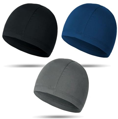 JOOTUEPO 3 Pezzi Estivo Seta di Ghiaccio Antivento Sottocasco Moto sotto Traspirante Casco Cuffia Berretto Skull cap Ciclismo Sportivo Sport Berretto