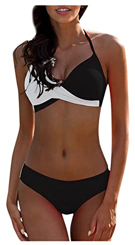 Bikinis Mujer 2025 Talla Grande Push Up Bikini Brasileño Reductor Dos Piezas Top Bañadores Mujer Tanga Deportivo con Relleno Sexy Fatos De Banho Mulher Blanco S