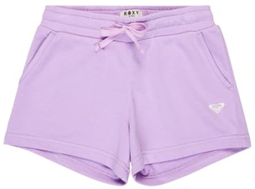 Roxy Elastic Waist Pants SURF Feeling Terry Short Girls Purple