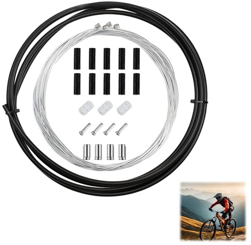 4 Pack Bike Brake Cable Gear Cable Kit Stainless Steel Replacement Wire